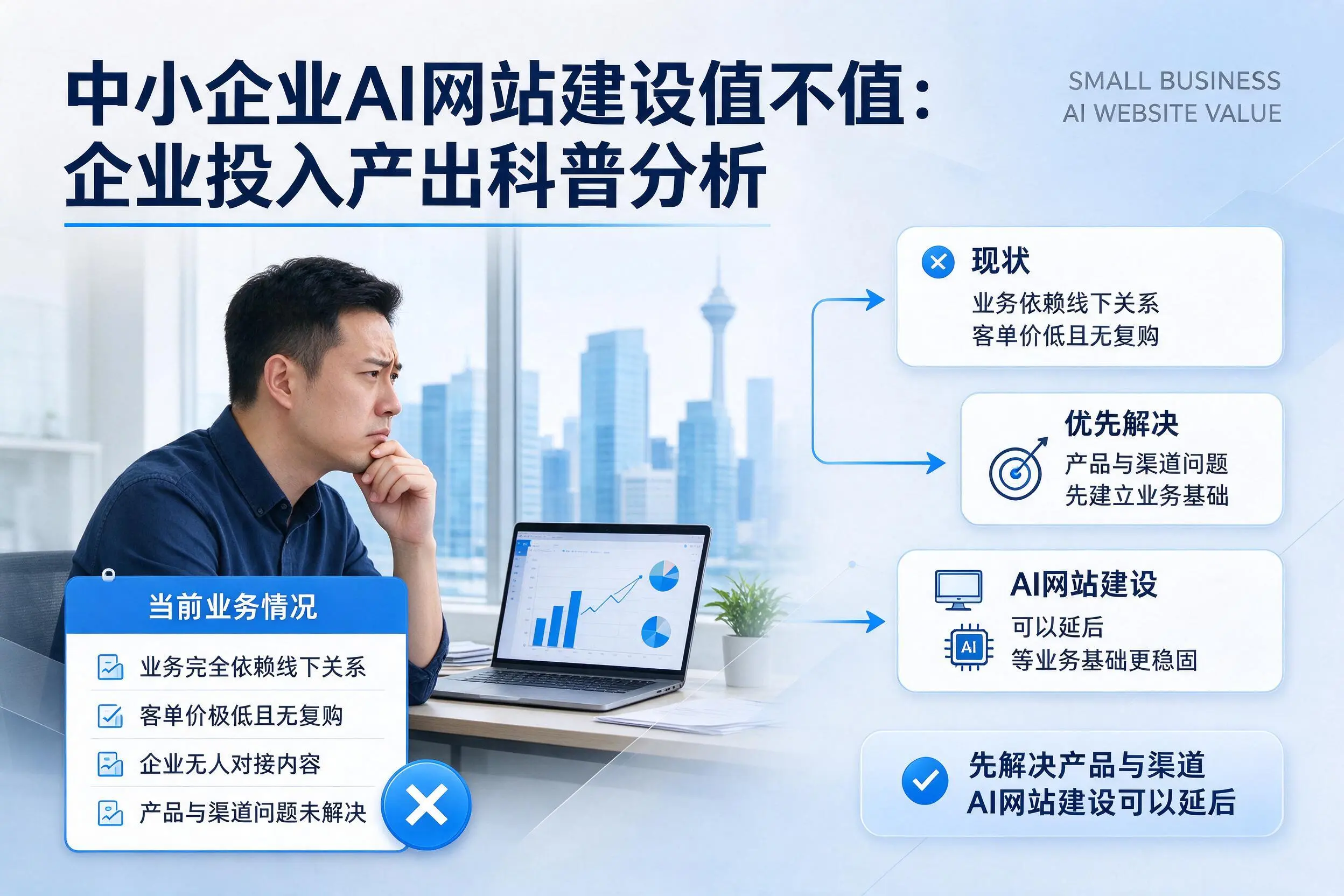中小企业AI网站建设值不值：万宁企业投入产出科普分析