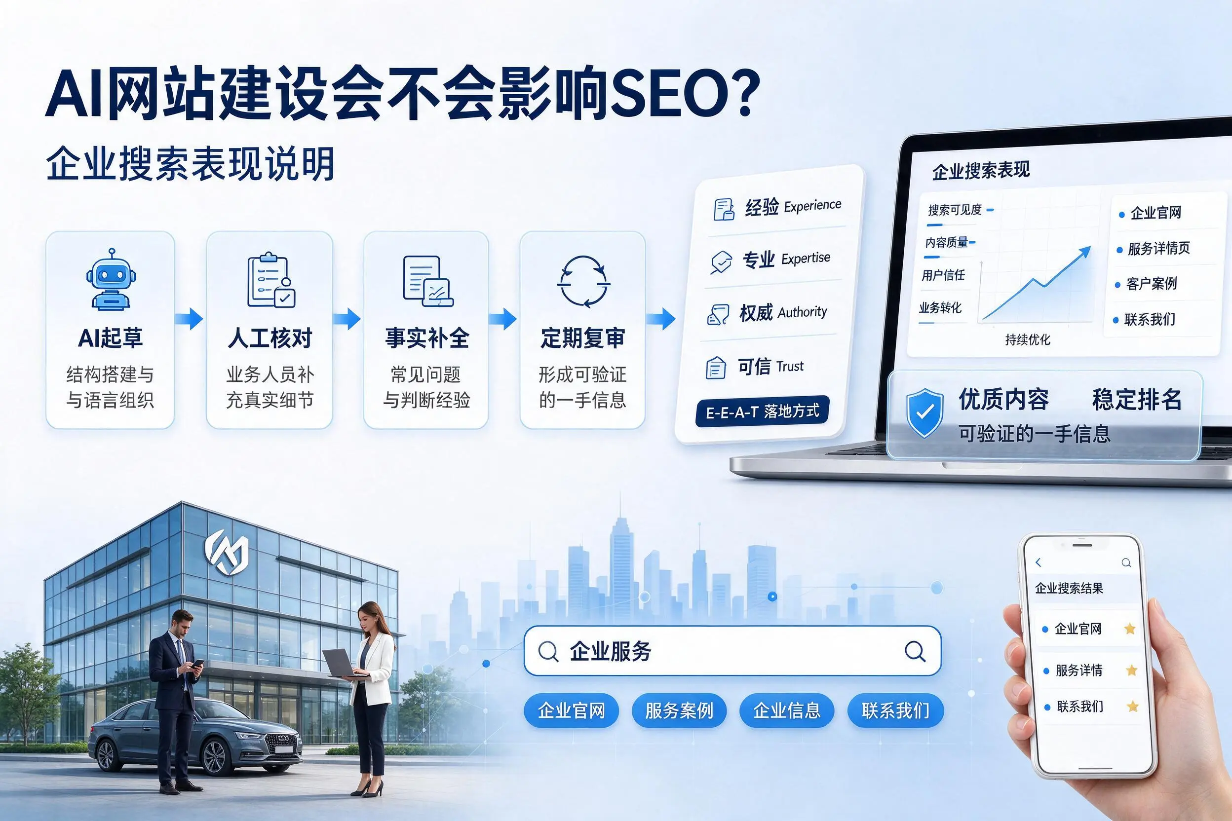 AI网站建设会不会影响SEO?万宁企业搜索表现说明