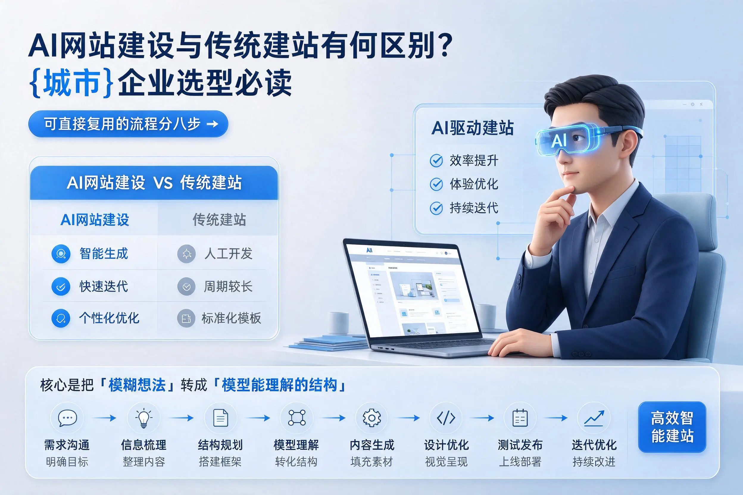 AI网站建设与传统建站有何区别？万宁企业选型必读